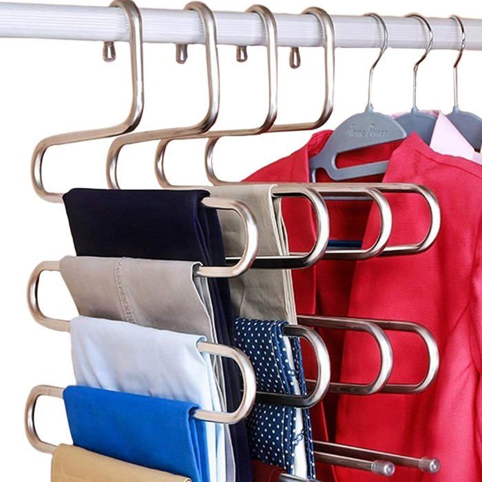 Cintres en acier inoxydable - Label - Organiseur de rangement - Durable - Résistant à la rouille - Contemporain