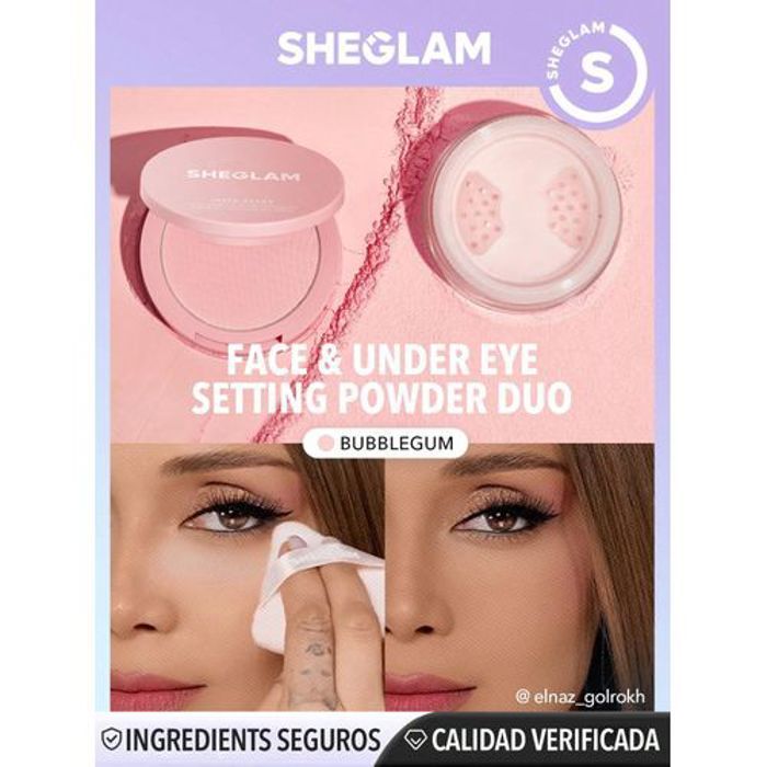 SHEGLAM Poudre Fixatrice Pour Le Visage & Sous Les Yeux Duo-bubblegum 2 En 1