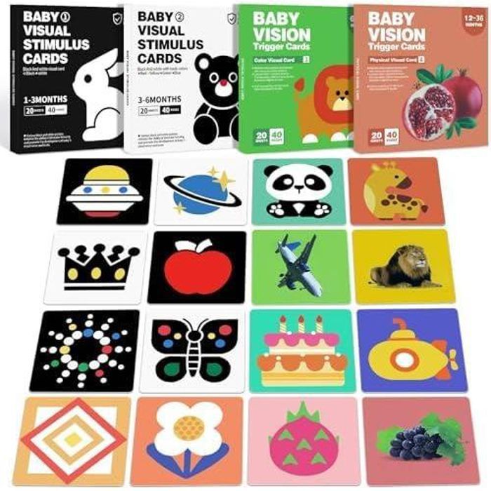 Cartes flash à fort contraste pour bébé