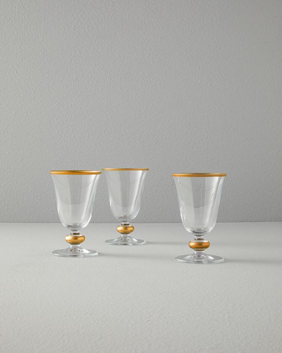 Cups - Golden Orient - Verre Or - 200 ml - Ensemble de 3 - Luxe