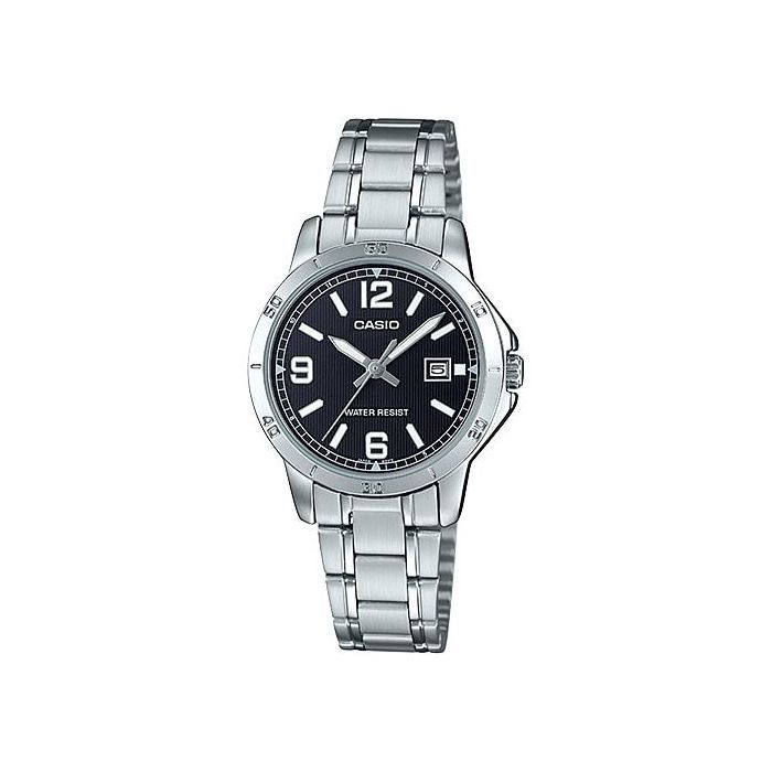 Casio montre Homme Analogique Quartz avec Date en Acier Inoxydable V004D-1B2UDF