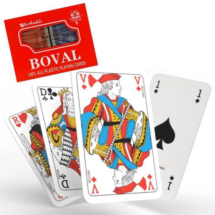 Boval Jeu de Carte Rami en plastique