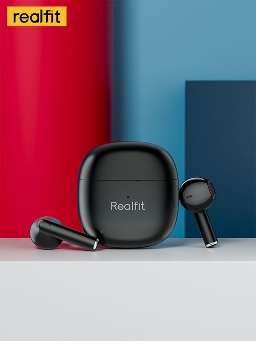 Realfit F1 - Écouteurs Bluetooth – Intra-auriculaires – Noir – Autonomie 15 h avec Boîtier