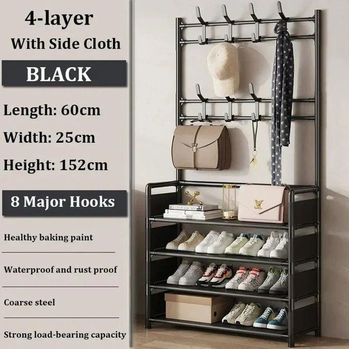 Armoire à chaussures multicouche, étagère à chapeaux et à chaussures bricolage, étagère à chaussures simple