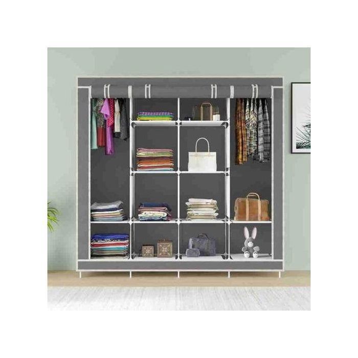 Armoire chambre Rangement Penderie de vêtement en tissu  170 × 45 × 170 cm  (couleur aléatoire)