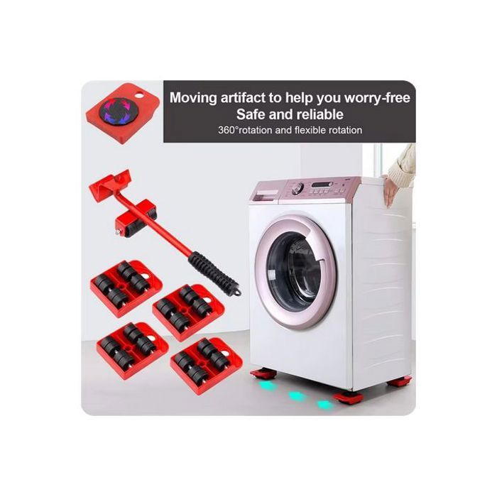 Kit de déplace et Élévateur de meuble lourd sans effort, Ensemble d'outils de levage de meubles