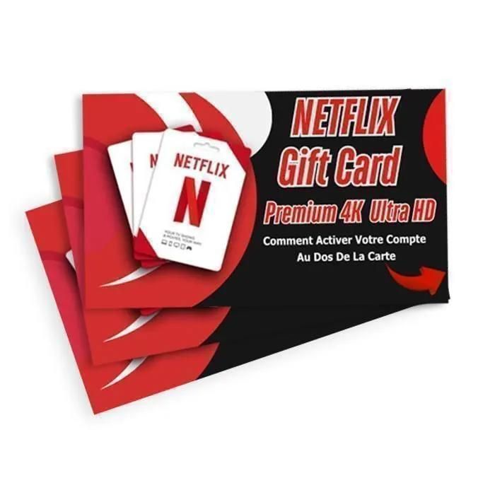Abonnement Netflix  Compte Netflix  Netflix  Maroc Premium Carte Cadeau   De 12  Mois
