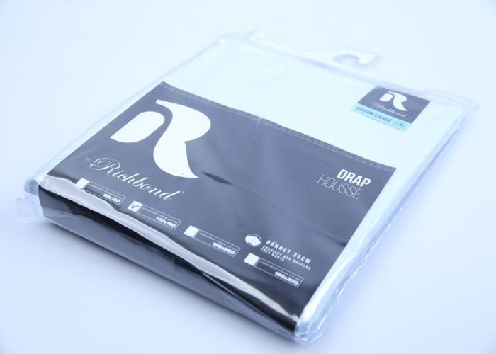 Drap housse coton cardé 140x190 bleu bébé