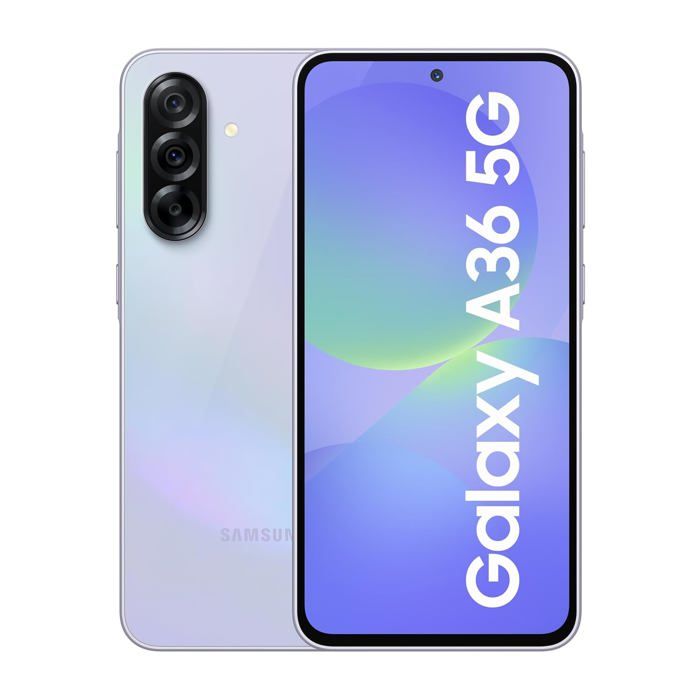 Samsung Galaxy A36 5G - Smartphone - Écran 6.7" Super AMOLED - 8Go RAM - 128Go Stockage - Lavande 