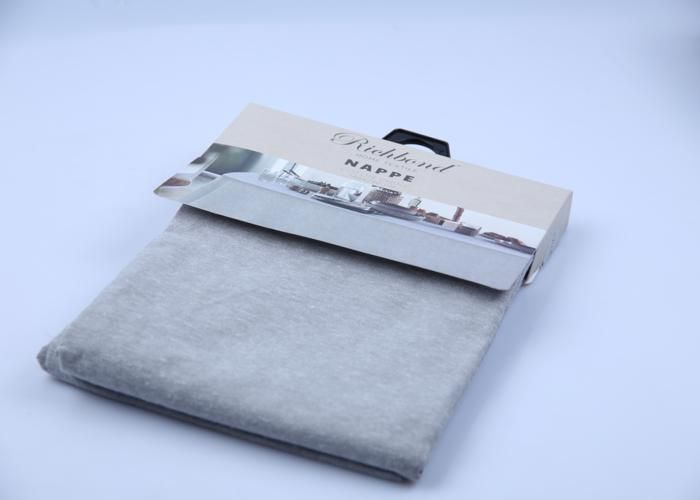 Nappe - RICHBOND - 140x240 cm - Coton chiné - Gris - Rectangulaire