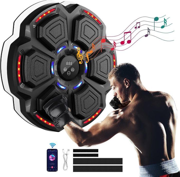 Machine de boxe musicale intelligente, Bluetooth, machine de frappe murale avec 9 mode