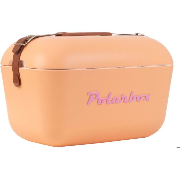 Glacière 12L Orange Pop détails roses POLARBOX
