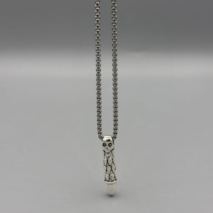 Collier - Men Style - Pendentif Couronne Féroce - Argent - Zinc Alloy - 400 mm Longueur Chaîne