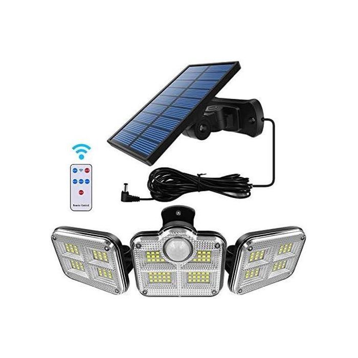 Projecteur solaire à capteur de mouvement avec télécommande, Cable 5m
