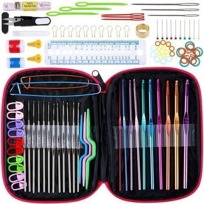 Ensemble de crochets de bricolage, 22 TANCrochet, points grossiers, ogo Craft.