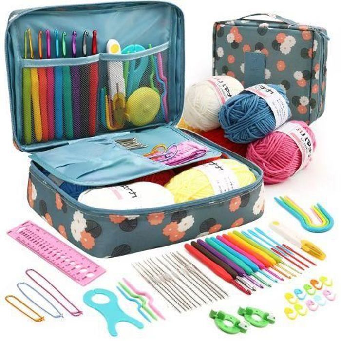 Crochet Kits Pour Débutants et Multi-couleur Kits de Rangement Pour Portable À La Main BRICOLAGE