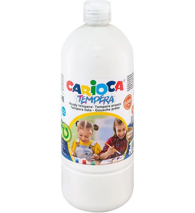 Peinture Gouache Liquide - CARIOCA - 40430/01 - 1 L - Blanc - Mat - Acrylique