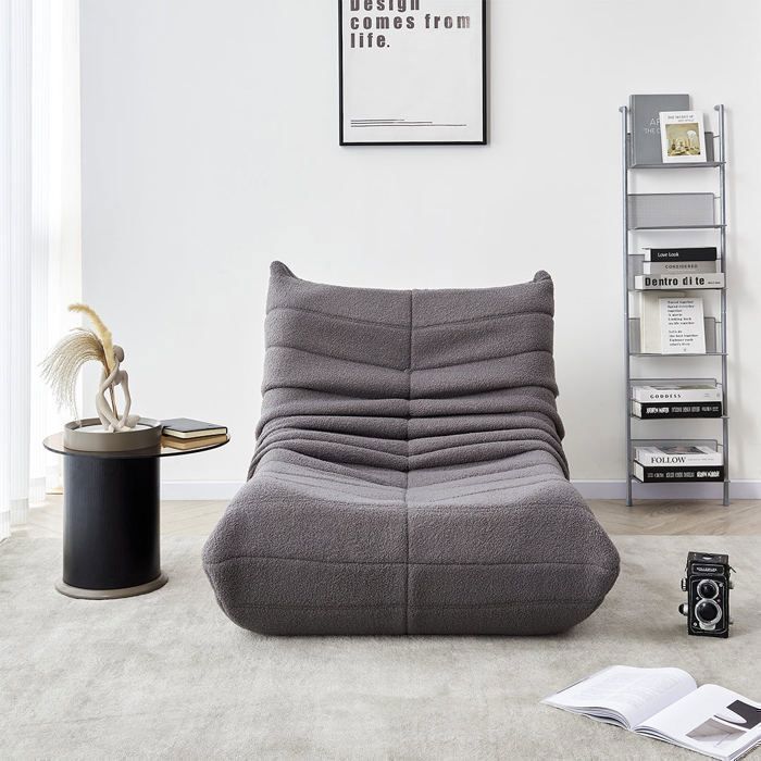 Fauteuil (1 place) 100% en mousse - Gris