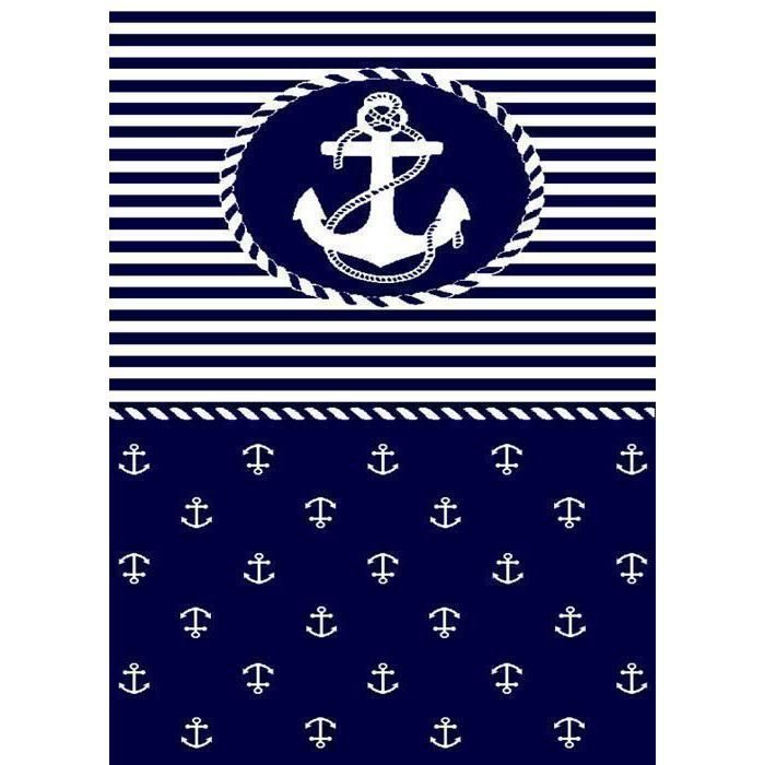Drap de plage 100% coton 86x165 cm / 639 g Marinière - Motif aléatoire