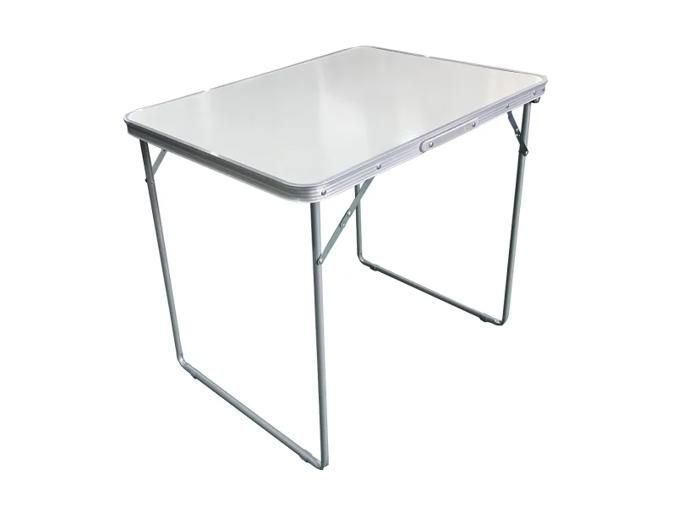 Table de Camping 80x60x70cm Gris Brillant