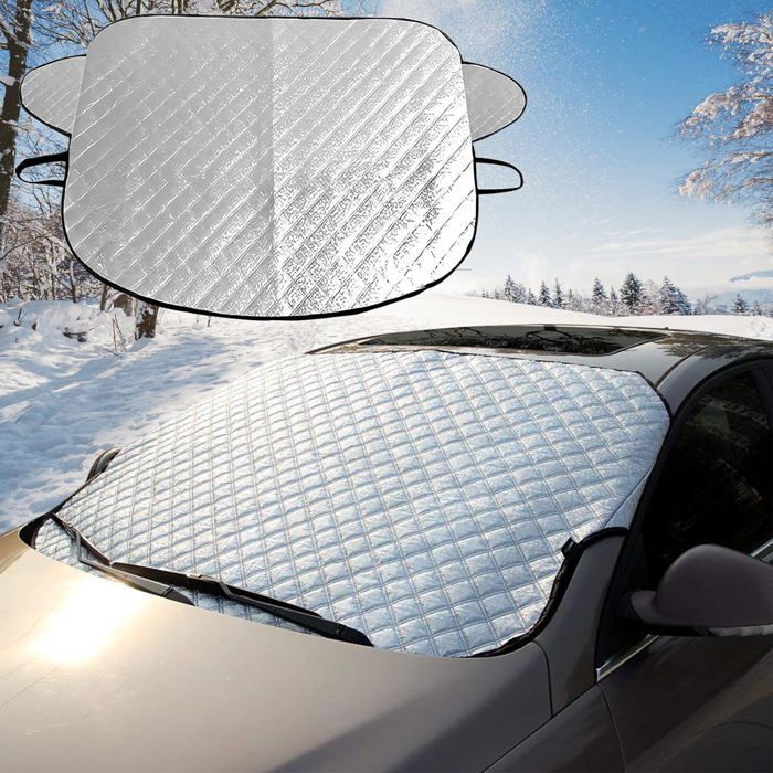 Couverture Pare Brise - Universelle - 147x100 cm - Protection Hiver - Pliable et Amovible