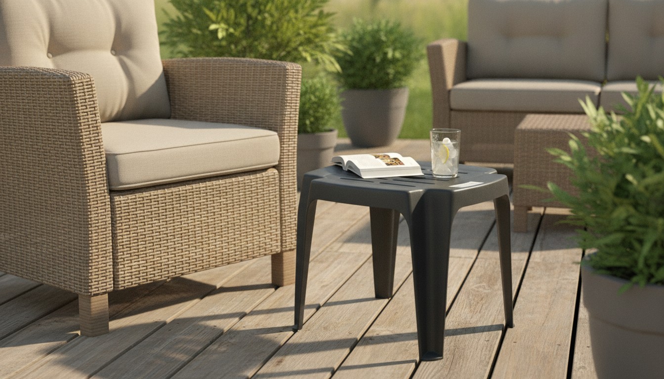 Table basse Calypso – 42 x 37 x 38 cm – Anthracite - Marjane Mall - Image 3