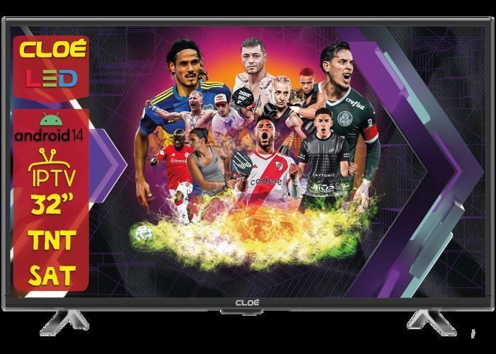 Smart TV 32 pouces - Cloé (12 MOIS IPTV GRATUITE)- Full HD - Android 14.0 - 3 ports HDMI - DVB-T/T2