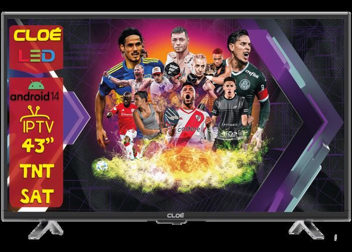 Smart TV 43 pouces - Cloé - Full HD - Android 14.0 - 12 mois IPTV gratuite - 3 ports HDMI