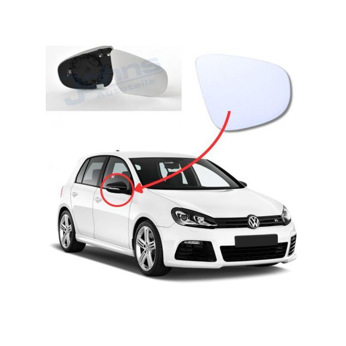 Verre Retroviseur droit Volkswagen Golf VI (5K1)