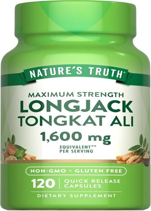 Tongkat ali, Longjack Efficacité maximale, 1600 mg, 120 Capsules