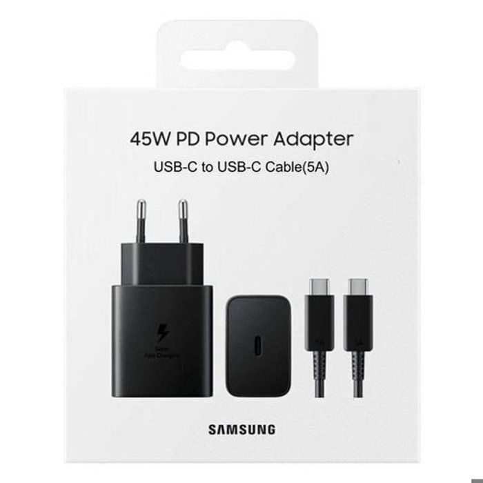 Chargeur téléphone - Samsung - 45W - Charge rapide - USB-C - Câble inclus