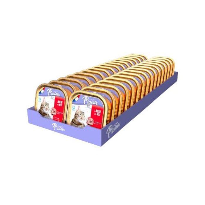 Plaisir 32 barquettes 100g de pâté au BOEUF