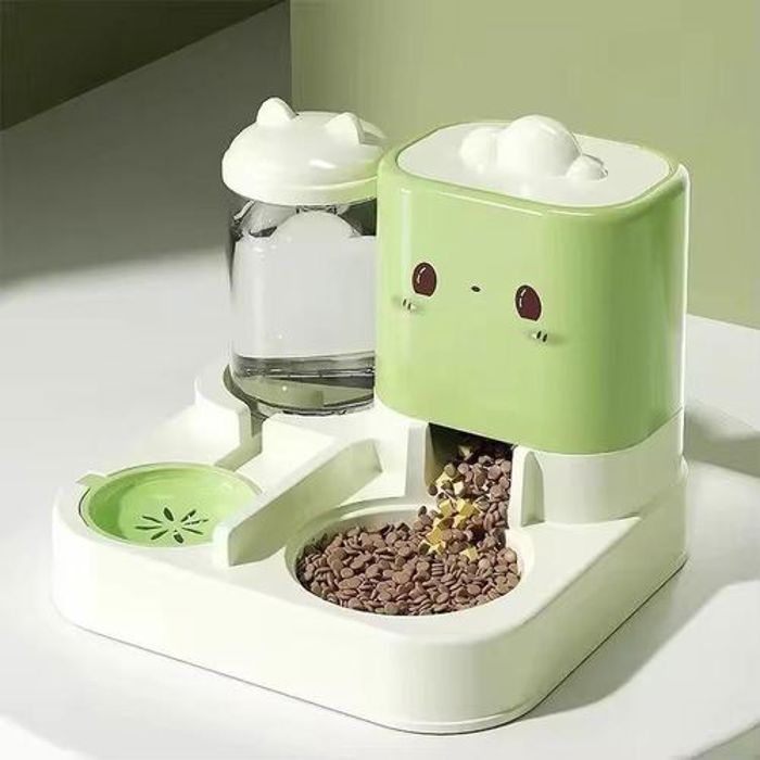 Pet Ensemble distributeur d'eau automatique pour mangeoire pour chat, 2 en 1