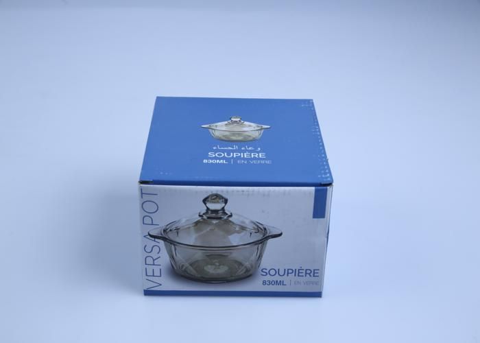 Pot en Verre avec Couvercle - GENERIC - TB-007BG - 19,4cm - Élégant - Pratique