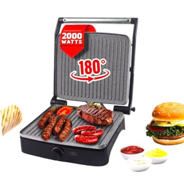 Itimat Grill Panini granit sans huile, grand modèle d'une puissance de 2000 watts