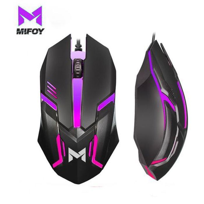 mifoy Souris Gaming M10 Filaire Optique Effet Lumineuse RGB pour PC Portable, Bureau