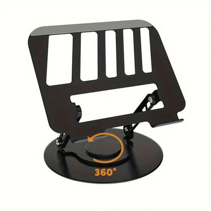 Support pour ordinateur portable et tablettes en aluminium rotatif à 360°, pliable et réglable,