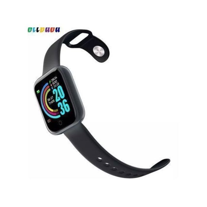 Montre Connectée Sport Waterproof avec Moniteur de Fréquence Cardiaque et Pression Artérielle - Noir