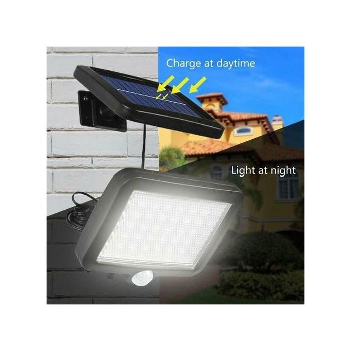 Projecteur LED Solaire - GENERIC - Modèle COB - Capteur de mouvement - 20W - Étanchéité IP65