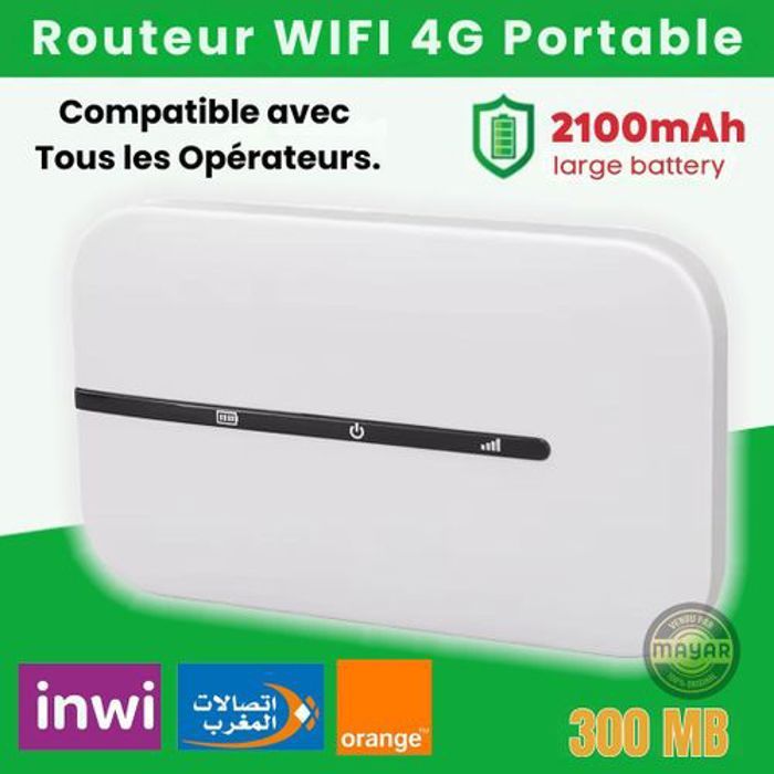 Modem routeur Mobile 4G / 5G LTE CAT4 WiFi Haut Débit 300Mbps sans fil portable