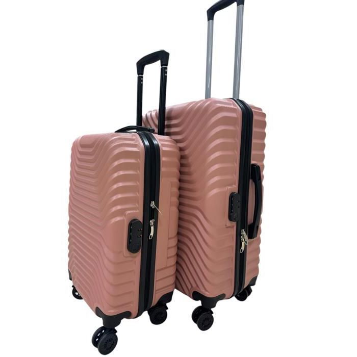 Set de 2 Valises - New York - ABS - Saumon - T20 & T24 - 54x68cm