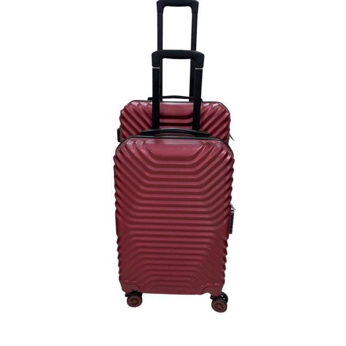 Set de 2 Valises - New York - T20 & T24 - ABS - Bordeaux - 54x68cm