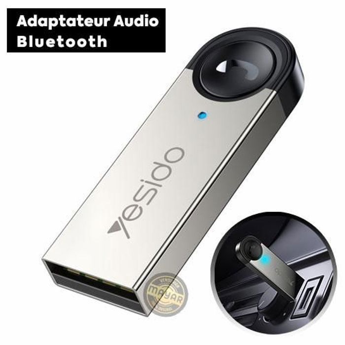 Earldom Récepteur Audio Bluetooth de voiture sans fil M93 USB vers prise jack 3,5 mm Audio