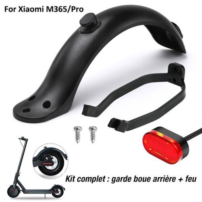 kit Garde Boue Trottinette Xiaomi M365 / M365 Pro avec support de Plaque feu arrière et Accessoires