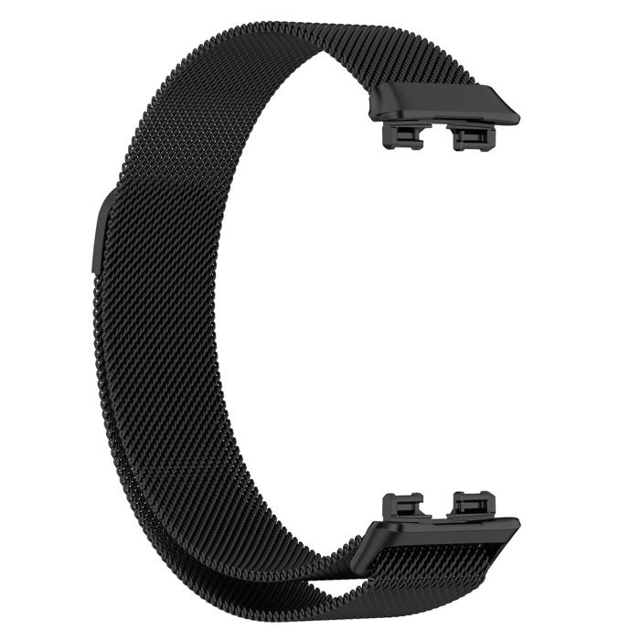Bracelet à boucle magnétique Noir pour Huawei Band 8, en acier inoxydable