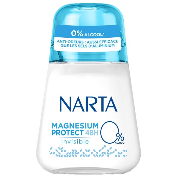 lot 3 Déodorant Magnesium Protect Invisible 24h NARTA roll on 50 ml