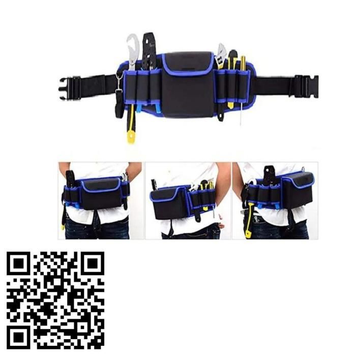 Sac multifonction de rangement pour électricien, idéal pour les outils