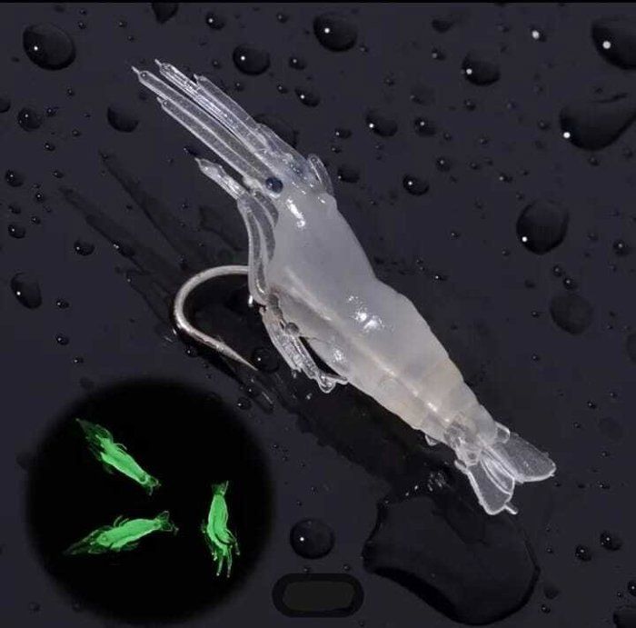 Leurre artificiel - GENIRIC - Lot de 10 - Lumineux - Souple - Pour crevettes