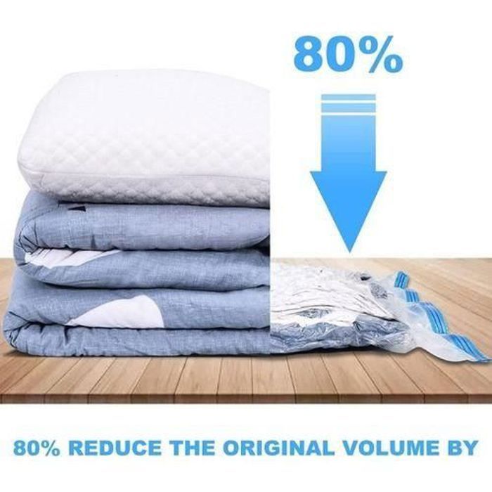 Pack de 10 Sac sous vide de stockage organisateur pour vêtements couette - 60 x 80 cm