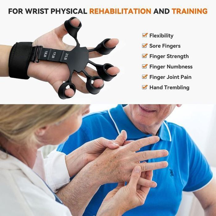 Grip Silicone Finger Extender Exercice Main Poignet Force Trainer Doigt Exerciseur Fitness